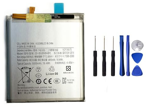 GDDGFVKV Batterie de rechange 3,88 V 5000 mAh 19,40 Wh EB-BG998ABY compatible avec Samsung S21 Ultra 5G SM-G998 SM-G998B SM-G998B/DS