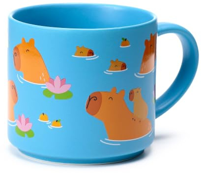 Puckator Capybara Large Porcelain Mug - Funny Home Accessories - Cute Gifts for Girlfriend - Large Mugs for Men Women Hot Drinks - Cute Cups Presents - Secret Santa Gift - Cup Set
