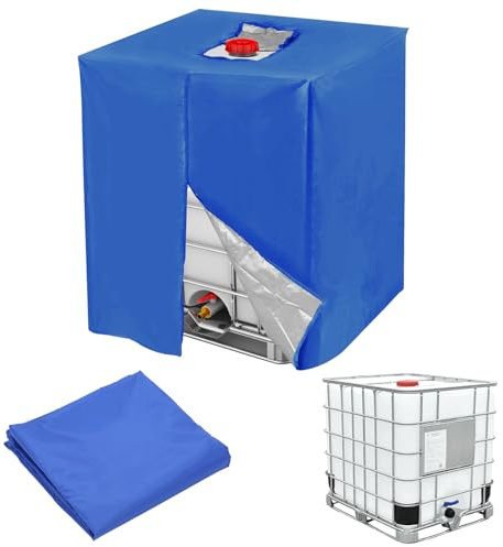 ANEELV Coperchio serbatoio IBC, tessuto Oxford 420D, resistente ai raggi UV, alle intemperie, alla pioggia e alla corrosione, adatto per uso esterno, 1000 l, 120 x 100 x 116 cm.