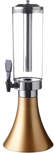 erogatore acqua Dispenser for bevande Dispenser for bevande for feste da 3 litri con tubo for il ghiaccio e rubinetto| Fontana for birra e acqua ghiacciata. Torre del tè | bevande tanica