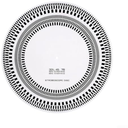 RiseNova Acrylic Turntable Speed Test Disc for LP Record Players, High-Precision 32cm Strobe Measurement Tool (White)