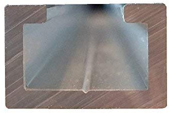 Profilé en C en aluminium - 0,5 m - Compatible avec vis M8 - Anodisé - 17 x 11 mm