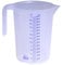 hünersdorff Messbecher 3l | Polypropylen (PP) | bruchsicher und spülmaschinengeeignet | offener Griff | blaue Skala, Transparent+blau