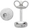 Jobo Damen-Ohrstecker aus 925 Sterling Silber matt mit Zirkonia Rund