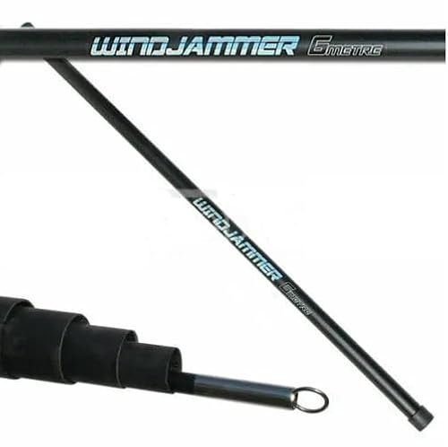 Oakwood NEW Wind Jammer Telescopic Fibreglass Flag Pole for Windsocks/Flags (7m)