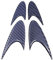 4R Quattroerre.it - 19814 - Fregi Adesivi 3D Racing Wing, Carbon, Dx + Sx