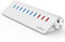 ORICO 48W Powered USB 3.0 Hub, 7 x USB 3.0 Port and 3 x Fast Charging Port, Aluminum USB Splitter with 12/4A Power Adapter and 1m Data Cable