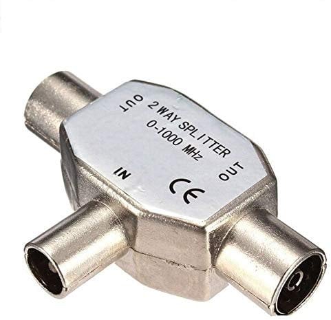 K M Electronics® 2 Way Digital TV FM Radio COAXIAL Coax Aerial Aluminium Y Splitter
