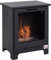 HOMCOM Cheminée bioéthanol sur Pieds brûleur 0,9 L, 3h de durée de Combustion Style néo-rétro poêle dim. 40L x 30l x 50H cm Couverture 20-25 m² Noir