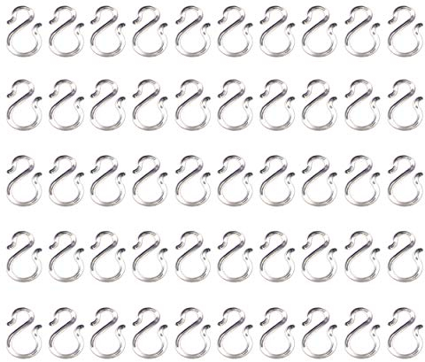 ZIOJOVK 50PCS 1.7Inch Clear Plastic Punch Bowl Cup S Hooks Hangers