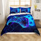 Kids Gamepad Duvet Cover Blue Game Controller Bedding Set for Boys Girls Decor Teens Modern Gamer Comforter Cover Gaming Console Geometry Bedspread Cover 2Pcs Zipper Single Size