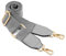 Frauen Breite Umhängetaschen Strap,Verstellbarer Ersatz Gürtel Tasche Strap mit Leder Gold Haken Leinwand Geldbörse Riemen Messenger Bag Changeable Long Strap for Crossbody Handtasche (grau)