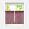 HeichkelL Scheibengardinen 2er Set Bistrogardine Voile Transparent Paarig Kurzstores Einfarbige Fensterschals Küche Vorhang Weinrot BxH 66x61 cm*2