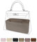 DGAZ Handtaschen Organizer Einsatz, Seide Innentasche für Hermes Kelly Pochette/Mini II/20/25/28/32/35/40 Taschen, Leicht Organizer Innentaschen (Etoupe Grey, KL28)
