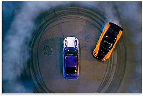 DIY Erwachsene Und Kinder Diamant Malerei Painting Kits Vollbohrer Fast And Furious Tokyo Drift-Film 5d Strass Bild Kristall Kunsthandwerk 11.8x15.7(30x40cm) Kein Rahmen