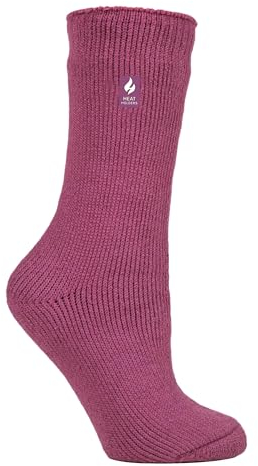 Heat Holders Chaussettes Thermiques Epaisses Homme et Femme | Chaudes Chaussettes pour Hiver (37-42, Rose)