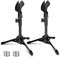 Mictop Paquete de 2 soportes de micrófono de escritorio, trípode plegable portátil con soporte de clip de micrófono, soporte de micrófono ajustable para micrófono dinámico como Samson Q2U Shure SM58
