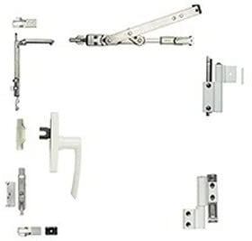 FAPIM GAU05A64 Kit oscillo-battant Galicube 1 V crémone GEA-Compas Moyen 562 à 1200 mm-Blanc 9010-1330BF_32
