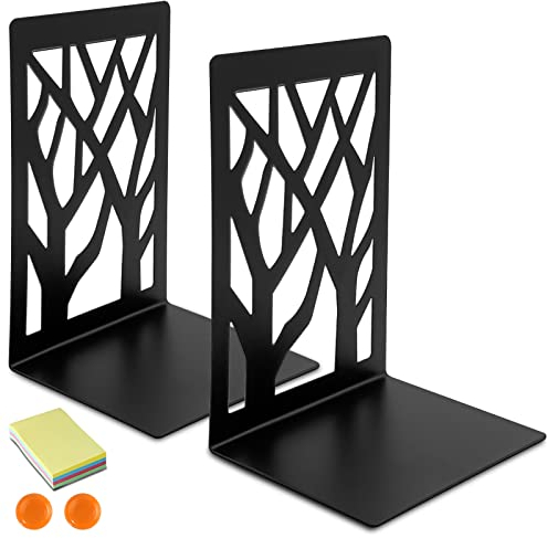 DIFIT Serre Livre, Presse Livre en Métal, 1 Paire Cale Livre, Bloc Livre pour Étagère, Serre Livres pour Livres Lourds, Serre-Livres pour Bureau/Famille, Noir Serre-Livre, bookends 12x9x16cm