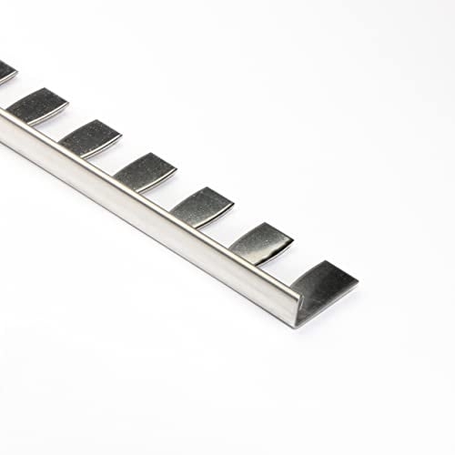 Fliesenschiene Fliesenprofil Flexibel Biegbar Biegsam Winkelprofil Höhe 11mm Premium V2A Edelstahl glänzend Länge 250cm Fuchs Design