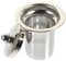 HEMOTON Tea Strainer Insert with Lids Stainless Steel Tea Infuser Tea Filters Metal Teapot Replacement Mesh Strainer Tea Pot Accessories (Silver L)