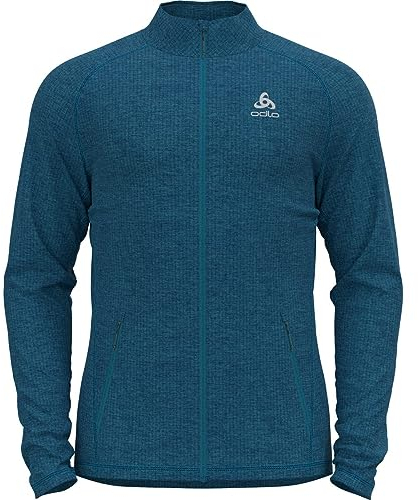 Odlo Herren Langarm Shirt mit Reißverschluss TENCIA, saxony blue melange, XL