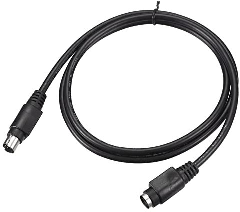 sourcing map PS/2 Mouse and Keyboard Extension Cable 6 Pin 3.28 Feet Male to Female for PC,Black