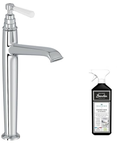 Jacob Delafon Mitigeur lavabo Haut Cléo 1889 Chrome + nettoyant Briochin