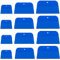 Accfore Lot de 12 écarteurs de remplissage de carrosserie en plastique dur pour application de mastic, vernis, calfeutrages et peinture (bleu)