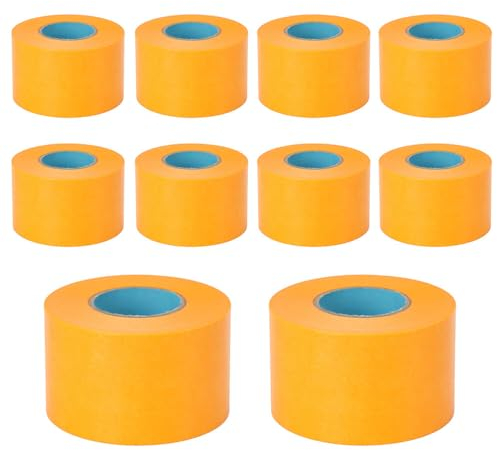 HRKVSK 10 Rollen Goldband Klebeband, 50mm x 50m Malerkrepp Kreppband Wasserfest, Leicht zu Schälen, Abklebeband Lackieren Auto, Abklebeband Maler Gold Abdeckband für Dekorative Autolackierung