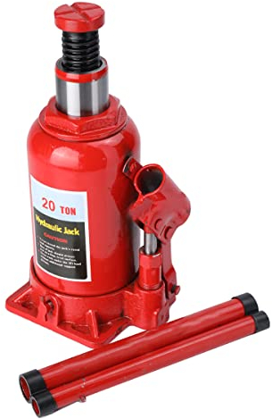 CDZHLTG Cric à Vérin Hydraulique, Cric Bouteille Hydraulique 20 Tonnes Vérin de Levage, Vérin Hydraulique Cric Bouteille Professionnel pour Petits ou Grands Véhicules, 220-410mm