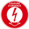 F308 - Coupure d'urgence - Panneau et Signalisation Incendie - Dimensions au choix - Norme ISO 7010