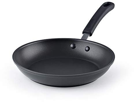 Cook N Home Nonstick Saute Fry Pan 9.5-inch Professional Hard Anodized Frying Pan, Dishwasher Safe with Stay-Cool Handles, Black
