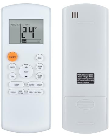 GOUYESHO Telecomando di ricambio RG57A7/BGEF RG57A7/BGEF RG57A7 BGEF RG57A7-BGEF compatibile con MIDEA Air Conditioner Telecomando