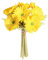 TITA-DONG Künstliche Gerbera-Gänseblümchen aus Latex, 7er-Set, Mehrfarbige Kunstblumen, Simulationsblumenstrauß für Heim- und Küchendekoration, 31,8 cm Große(Gelb)