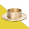WikaKerzen Kerzenleuchter für Kerzen - Kerzenständer in Silber & Gold gebürstetem Messing Metall - Kerzenhalter für Hochzeits-, Kommunions- & Taufkerzen (Gold, Ø 5 cm)
