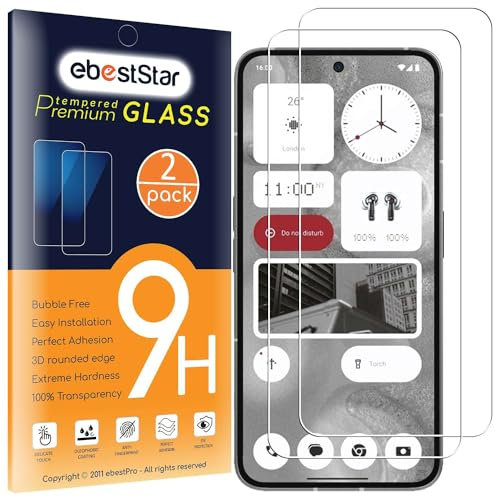 ebestStar - Cristal Templado x2 para Nothing Phone (2), Protector Pantalla Película Vidrio, Antigolpes
