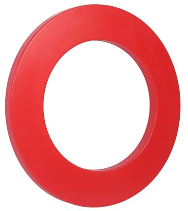 SPYMINNPOO Surround Ring Professioneller Wandschutz, Schwarzes PU-Material, Einfache Installation, für Standard-18-Zoll-Sisal-Turnier-Dartscheibe (Rot)