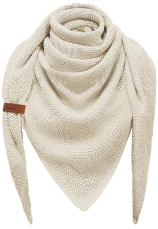 Svanco Schal Damen Dreiecksschal Winter Musselin Halstuch Loop Strickschal Dreieckstuch Leicht Dünn Winterschal Kuschelig Damenschal Wollschal, Einfarbig 200 * 80 cm