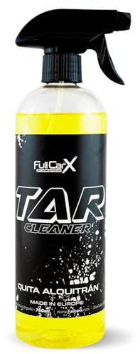 FULLCARX Tar Cleaner 750ml Quita Alquitrán Coche, Limpiador Eliminador Manchas Asfalto Resinas Pegamentos, Muy Efectivo Fácil de Usar y Seguro, Retira Adhesivos Producto Limpieza Detailing Profesional