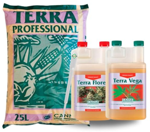 Weedness Canna Terra Professionell 50 Liter + Dünger - Blumenerde Grow Balkon-Pflanzen Pflanzerde Gartenerde Tomatenerde