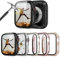 TGKML Lot de 5 coques pour Apple Watch Series 10 avec protecteur d'écran de 42 mm, coque de protection antichoc ultra fine en polycarbonate rigide avec film en verre trempé intégré pour iWatch 10 de