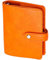 AxeWoodz Raccoglitore arancione formato A7, in pelle PU, per contenere contanti, ricaricabile, con 6 anelli, con bottone a pressione