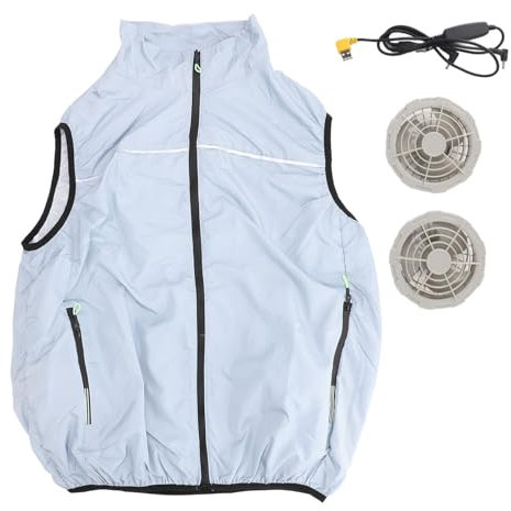 Ropa con Aire Acondicionado, Ropa con Aire Acondicionado Alimentada por USB, de Trabajo con Acondicionado Chaleco 3 Engranajes con de Verano (3XL)