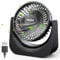 VOXON USB Tischventilator, Mini Ventilator mit 5 Geschwindigkeiten, Ventilator Leise, Ventilator Klein 1,5M Langem Kabel, Tragbarer USB Ventilator für Desktop Büro Zuhause Schlafzimmer, KEINE BATTERIE