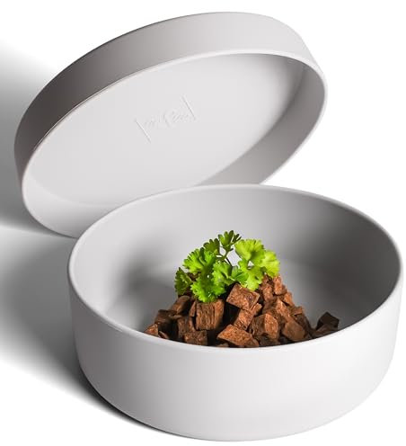ne&no® Silicone Dog Bowl 1200 ml with Lid for Small and Medium Dogs | Airtight Sealed in the Fridge | Feeding Bowl Dog Non-Slip | Feeding Bowl Dog Set