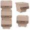 Stackable Toy Storage Box on Wheels with Front Lid, Plastic Organisation Boxes for Toys Snacks Clothes, Multi-Purpose Tower Organisers for Kitchen, Bathroom, and Bedroom (Brown-Beige, 3x12 Litre)