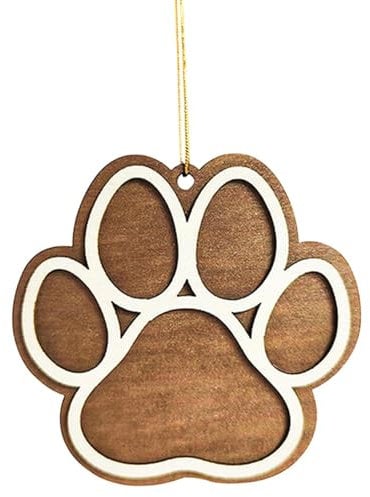 Wooden Paw Pendants | Christmas Tree Paw Ornaments | Wooden Pendants For Fireplace | Cat Paw Decorations For Door, Window, Mantel, Schoolbags, Backpack