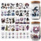 GOMAKERER 10 Blatt Gothic UV DTF Cup Wraps Dunkle Ästhetische Transferaufkleber Schwarze Rose Gothic Totenkopf Hexe UV Reib Transferaufkleber Für Glasbecher Milchteetassen Becher Behälterdekor