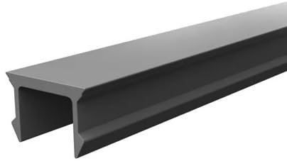 KINETIK MSystem® Lot de 10 profilés de recouvrement Rainure 10 T6, en polypropylène gris, longueur 1 m – Compatible avec Bosch Rexroth 3842518367